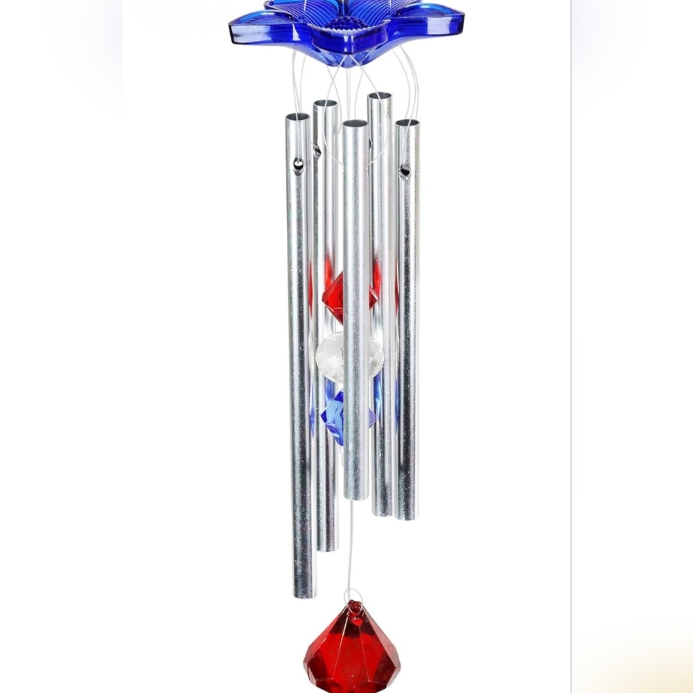 Patriotic Hummingbird Wind Chime - Picture 7 of 13